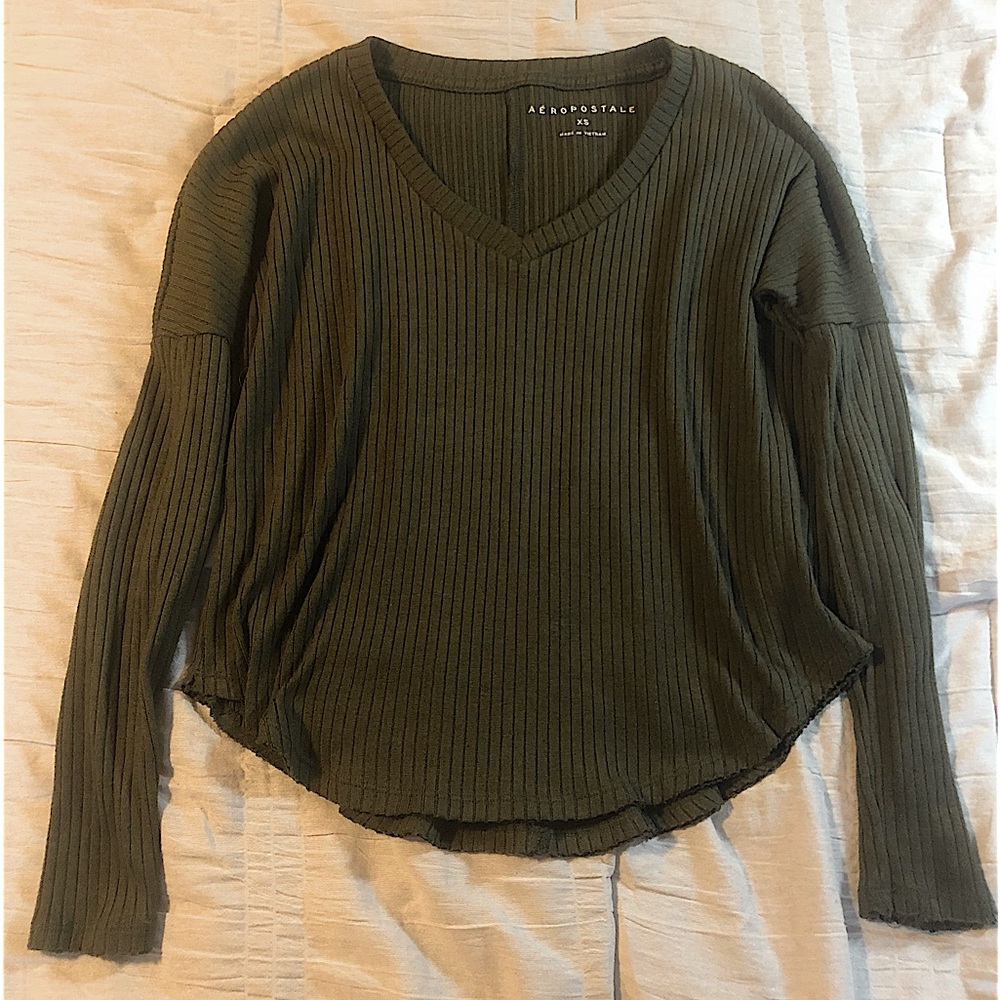 Long sleeve ribbed shirt